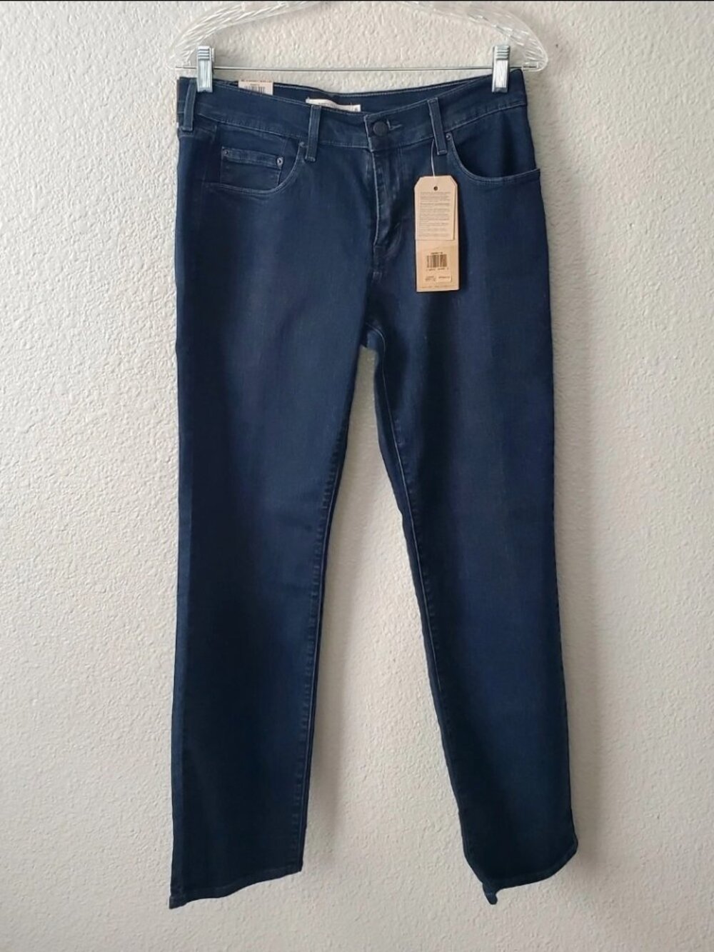 NWT Levis Womens Dark Wash 505' Straight Jeans 8 Short